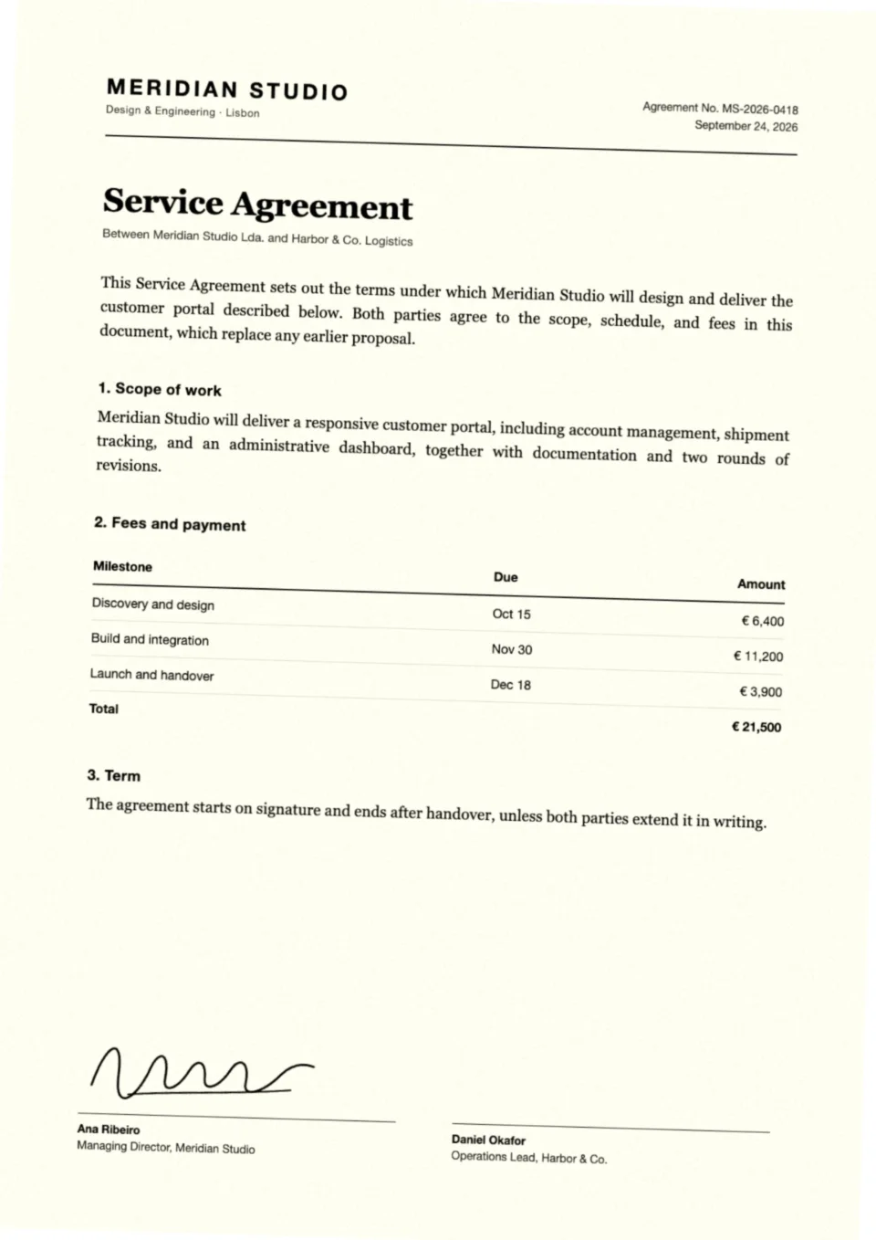 The same page after the PDF2Scan scan effect